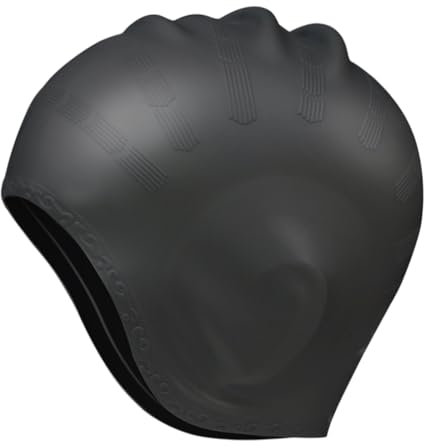 KUAIYIJU Gorro de piscina de silicona flexible para mujeres y hombres, para protección, gorro de natación para cubrir la cabeza para adultos