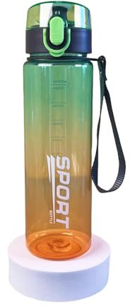 Xingdianfu Gourde de sport - 560 ml - Anti-fuite - Pour le fitness - Pour filles, garçons, filles, garçons, école, gym - Orange