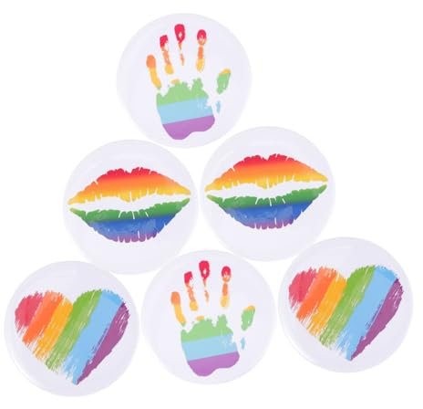 OATIPHO 1 Satz Schwule Brosche Stolz Stift Armbänder Flagge Ansteckblume Rainbow Pin Trachten Anstecker Trachten Pin Hutnadel Für Taillierte Hüte Anstecknadeln Für Rucksäcke Weißblech 6st