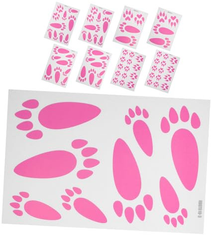 RORPOIR Bodenaufkleber Mit Osterhasen-fußabdrücken – Entzückende Aufkleber Für Die Wanddekoration Im Kinderzimmer