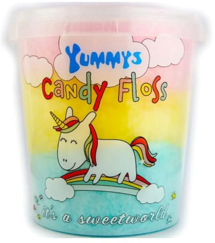 Yummy's Unicorn Cotton Candy Floss – 50g Tubs (Pack of 6) | Light & Fluffy Fairground-Style Treat | Perfect for Kids, Parties & Gifting