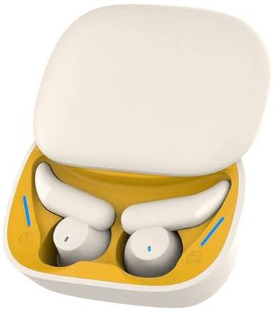 Somnioz Wireless Sleep Earbuds, Somnioz Schlaf Ohrhörer, Schlafkopfhörer, In Ear kopfhörer Bluetooth 5.3 Schlaf kopfhörer Seitenschläfer, Geräuschblockierung Ohrstöpsel für Schlafen Arbeiten (Gelb)