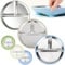 UptVin 3PCS Assiettes Bébé en Acier Inoxydable avec Ventouse, 23cm Assiettes Divisées avec Base en Silicone Amovible, Antidérapantes, Incassables, sans BPA (Bleu, Vert, Beige)