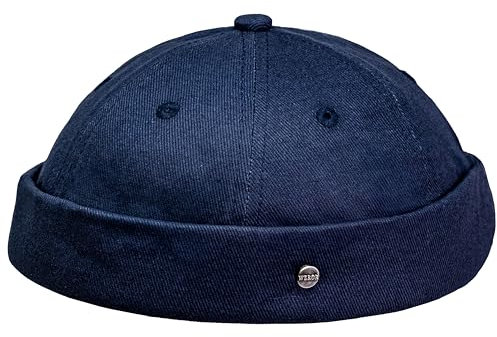 WEROR Dockercap Herren – Dockermütze Seemannsmütze Fischermütze - Mütze aus Baumwolle - Cap – WEROR-453.1 (Marine, Einheitsgröße)