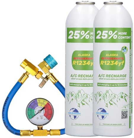 Kit Double – Alaska Refrigerants Réfrigérant de Remplacement R1234yf pour véhicules