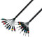 Adam Hall 3 Star Series Instrumentenkabel (8 x 6,3 mm Mono-Klinke auf 8 x Cinchstecker), 5 m