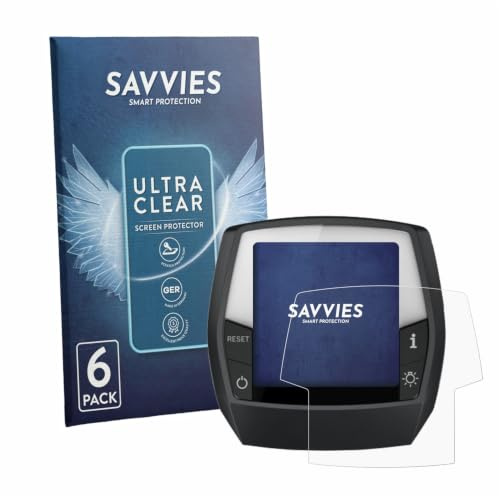 Savvies Protection Film compatible with Bosch Intuvia Performance Line | Pack of 6, Clear Screen Protector, Made in Germany, Transparent Screen Protector