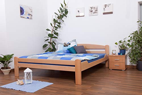 Jugendbett Easy Premium Line K4, 180 x 200 cm Buche Vollholz massiv Natur