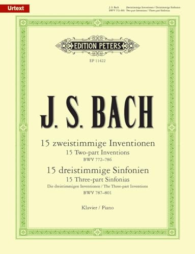 Bach: Inventions and Sinfonias BWV 772-801 for Piano (EP11422) (Edition Peters)