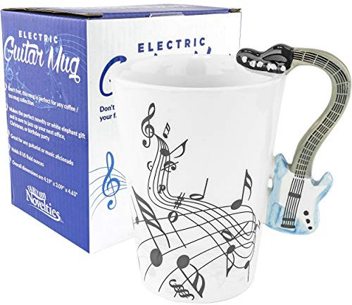 Fairly Odd Novelties FON-10214 Blue Electric Guitar Coffee Mug, One Size, White