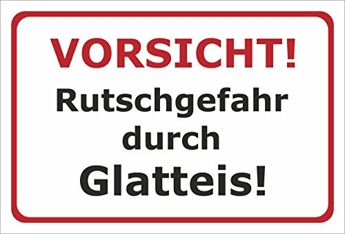 Melis-Folienwerkstatt Schild Rutschgefahr Glatteis - 30x20cm - 3mm Aluverbund – 20 VAR S00018-012-B