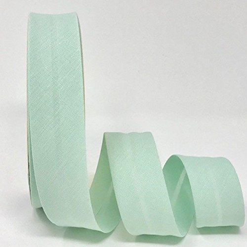 Byetsa Schrägband aus Baumwollmischgewebe, 30 mm, Minzgrün auf einer 25-m-Rolle