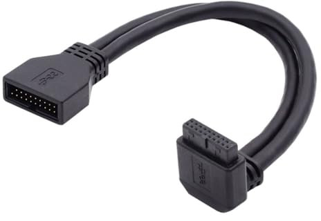 chenyang USB 3.0 20Pin 19Pin Motherboard 90 Degree UP Angled Extension Cable 5Gbps