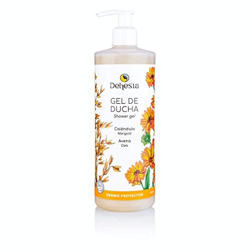 DEHESIA Gel de Ducha Dermo-Protector BIO con Caléndula y Avena - Cuidado Suave para Pieles Sensibles y Atópicas, 500ml