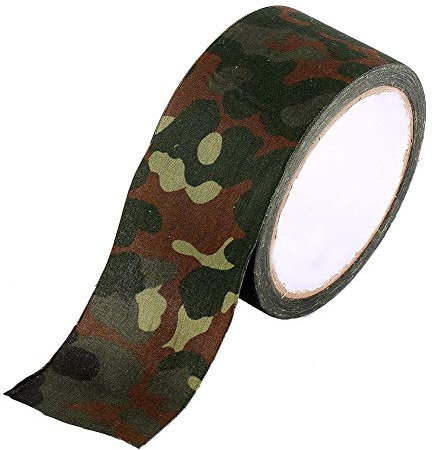 Fafeims 10M wasserdichtes bionisches Schutztarnband Deko-Gewebeband Gedrucktes Klebeband für Outdoor-Aktivitäten(Deutsche Spot Camouflage)