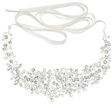 Fenical Strass Brautgürtel Kristall Schärpe Gürtel für Hochzeit Briede Brautjungfer Zubehör