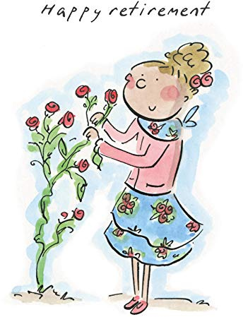 Retirement roses greetings card by Rosie Brooks