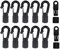 ULTECHNOVO Bungee Shock Cord Hooks Elastic Cord Terminal Ends Shock Cord End Hooks Plastic Lashing Hook for Kayaks Boat Elastic Cord Rope 12pcs (TypeA and TypeB)