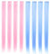 MQY COLOR 8 PCS 21'' Bunte Haarschmuck Perückenteile Clip in Farbige Haarverlängerungen für Mädchen Party Highlights Synthetische Bunte Haarteile für Mädchen Damen (hellblau hellrosa)