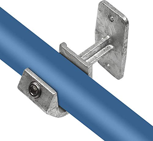 Klemp - Mittelstütze-Rohrverbinder, offen, Handlaufhalterung/Wandhalterung, Temperguss galvanisiert, feuerverzinkt, inkl. Schrauben/gerade Typ 35B - 26,9 mm / ¾