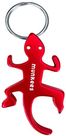 munkees Schlüsselanhänger Eidechse-Anhänger Flaschenöffner, Rot, 34114