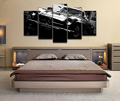 yuanjun Puzzle 5 TLG Kunstdruck Modern Wandbilder Design Tapete Eingerahmt Bilder Drucke Leinwand Wandkunst Wohnkultur Gem?Lde Poster Mehrteilig XXL Cybertruck-Auto