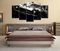 yuanjun Puzzle 5 TLG Kunstdruck Modern Wandbilder Design Tapete Eingerahmt Bilder Drucke Leinwand Wandkunst Wohnkultur Gem?Lde Poster Mehrteilig XXL Cybertruck-Auto