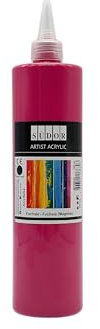SÜDOR Peinture acrylique 500 ml – Peinture acrylique de qualité supérieure pour artistes, peinture acrylique, peinture acrylique, peinture acrylique, couleurs acryliques (Fuchsia (magenta))