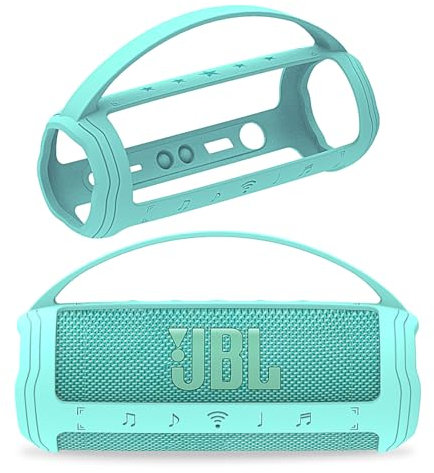 Silicone Cover Case for JBL Flip 6 Portable Bluetooth Speaker, Protective Carrying Case for JBL Flip 6 Speaker Accessories (Teal Case)