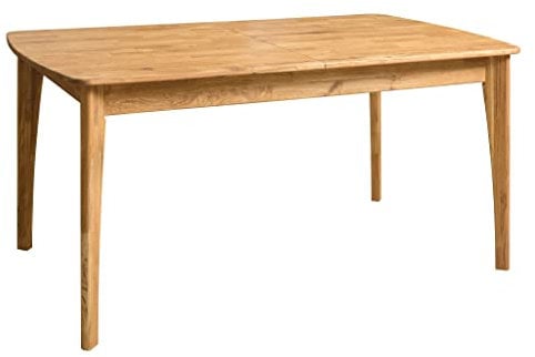 Nordic Story Esstisch Monty (ausziehbar) • Tisch für Küche, Esszimmer & Wohnzimmer • Massivholz (Eiche) • Eiche Natur • Holztisch (160-210 x 80 x 75 cm) • 8-10 Personen
