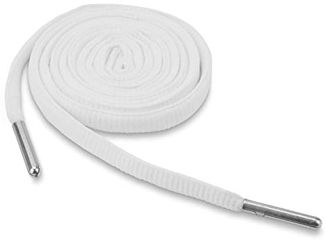 ForceField Unisex-Erwachsene Lifestyle Spitze, dick, oval, Weiß/silberfarben, 91,4 cm Schnürsenkel