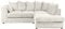 Luxury Life Dylan Jumbo Cord Fabric Sofa Set (Cream, Right Hand Corner)
