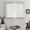 Deconovo Voile Gardinen mit Kräuselband Gardinenschal Vorhänge Dekoschal Halbtransparent Vorhang Leinenoptik, 145x140cm(HöhexBreite), Hellgrau, 2er Set