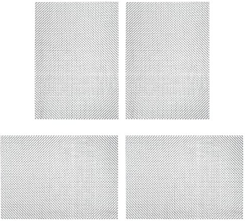 AYNKH 4pcs panneau de treillis métallique, treillis métallique tressé anti - insectes en acier inoxydable 304 Mesh souris rongeurs pour évents Home cuisine jardin