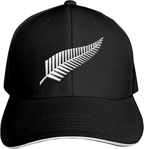 501 Baseball Cap Neuseeländischer Maori-Farn Schwarz Golf Caps Unisex Baseballmütze Verstellbare Baseballkappe Für Außenbereich Running Outdoor