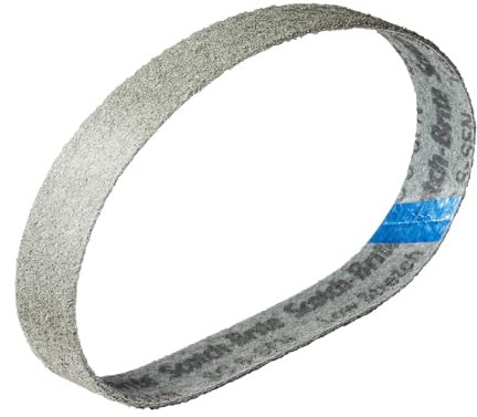 2 Stück 3M Scotch-Brite Vliesband/Schleifband SC-BS | 25 x 762 mm | z.B. für Holzmann BT75 230V Band - Tellerschleifer oder Dynabrade Dynabelter | (A-sfn (sfn - Korn 800) grau)