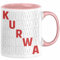Kurwa Tasse Polen Polska Kaffee-Becher (Rosa)