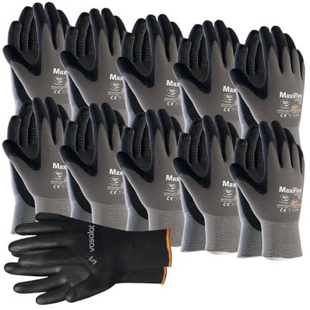 Maxiflex Handschuhe Gr. 10 Endurance 10 Paar - Arbeitshandschuhe mit Noppen für Herren und Damen - Montagehandschuhe mit bestem Grip