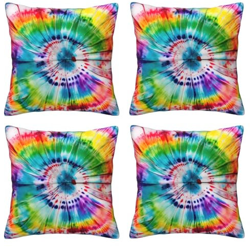 DRTGEDS Batik-Kissenbezüge, Hippies, dekorativ, quadratisch, 45,7 x 45,7 cm, Kissenbezüge für Sofa, Couch, Bett und Auto