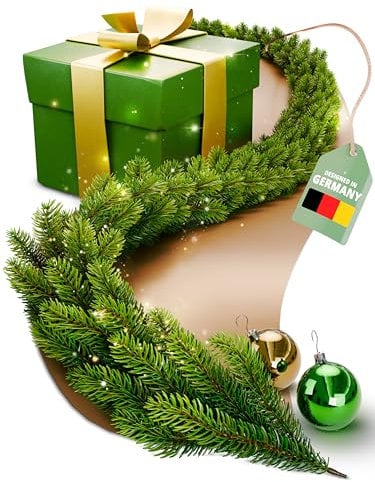 ArtiTree Weihnachtsgirlande - Naturgetreue Tannengirlande, 270cm Grün, Perfekt für Weihnachtsdeko Innen und Außen, Treppengeländer & Türrahmen