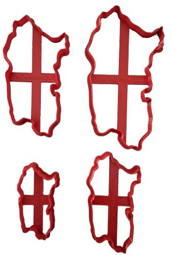 Tagliabiscotti.it - Sardegna Regione Set 4pz. - Cookies Cutter - Stampo tagliabiscotti per creare biscotti in frolla o decorati con pasta di zucchero. Dimensioni 6-8-10-12 cm
