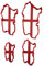 Tagliabiscotti.it - Sardegna Regione Set 4pz. - Cookies Cutter - Stampo tagliabiscotti per creare biscotti in frolla o decorati con pasta di zucchero. Dimensioni 6-8-10-12 cm