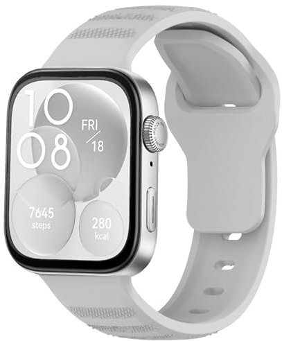 Bracelets Silicone pour Huawei Watch Fit 3 Bracelet,Bracelet Montre Sport Souple Respirant pour Huawei Watch Fit 3 Homme/Femme,Band Remplacement Sport Réglable étanche pour Huawei Smartwatch Fit 3