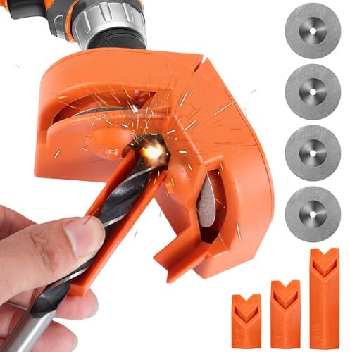 BAODBF Multipurpose Drill Bit Sharpener & Grinder - Electric Drill Sharpening Tool for Lithium & AC Drills