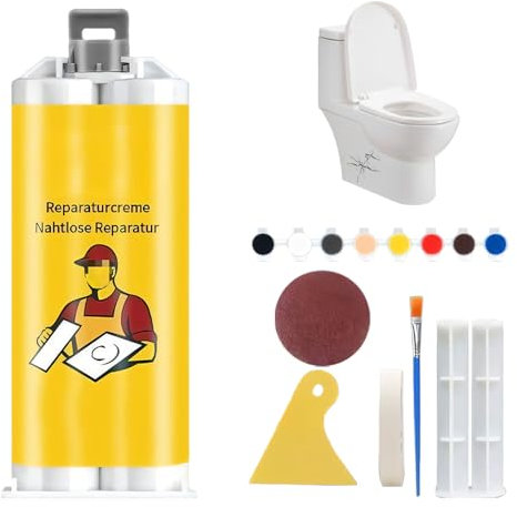Spachtelmasse Weiß Innen,Bohrloch-und Rissfüller Spachtelmasse mit 8 Farbmischpasten und Kits zur Anpassung jeder Farbe für Holz, Beton, Putz, Mauerwerk (1)