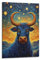 GTTHOK Ölgemälde-Stil, Stier-Poster, dekoratives Gemälde, Leinwand, Kunstbild, 50 x 75 cm