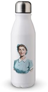 MAXIKIWI Borraccia a parete singola con tappo a vite, in alluminio leggero non isolato, senza BPA, a prova di perdite, stile vintage, 500 ml