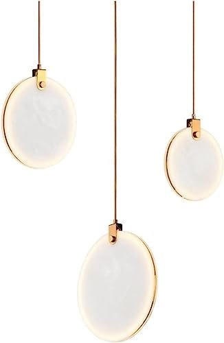 Chandelier Lámpara Colgante, Candelabros Candelabro de Cristal Candelabro de Mármol Cocina Isla Comedor Brillante - Diseño Lámpara de Techo de Piedra Redonda Luminaria, Candelabros Chandelier