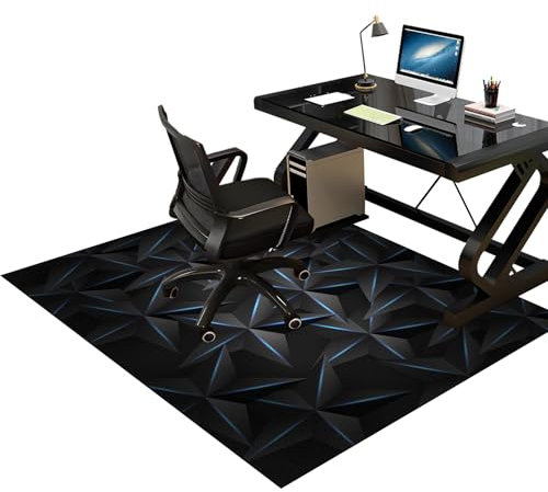 Tkuhknag Alfombra Silla Ruedas Alfombra Gamer Alfombra para Silla Gaming Alfombra Suelo Gaming Suelos de Madera Dura Alfombrilla Protectora Protector Suelo Silla Oficina Protector de Piso 60 x 70 cm
