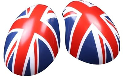 YaaGoo Außenspiegel Cover aus Kunststoff für MINI Cooper R55–R61 2007–2013 – Union Jack Design zum Aufkleben (manuell einklappbar)